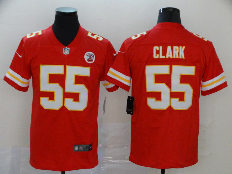 Men Kansas City Chiefs #55 Clark Red Nike Vapor Untouchable Limited NFL Jersey